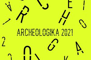 immagine a sfondo giallo con la scritta ARCHEOLOGIKA 2021